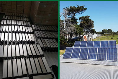 What are the main components of a 100kw off grid solar system?