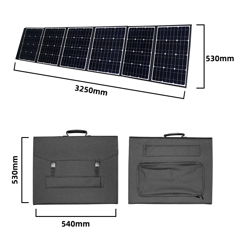 200W 18V Portable Solar Panel Folding Bag 6 Folds