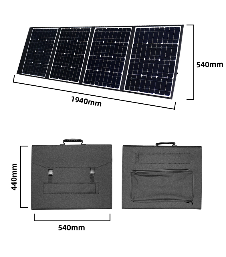 300W 18V Portable Solar Panel Folding Bag 6 Folds