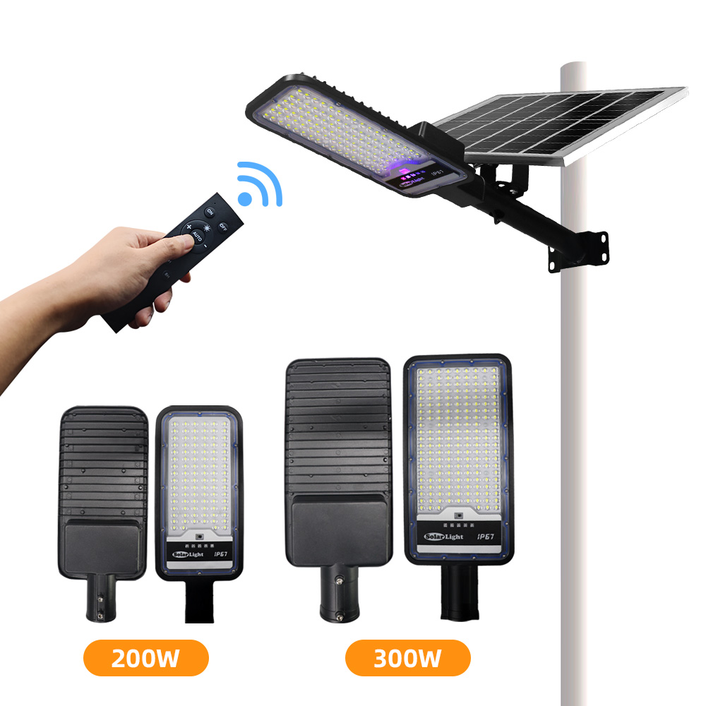 100 Watts 2 Pieces Split Solar Power Street Light with Auto Sensor